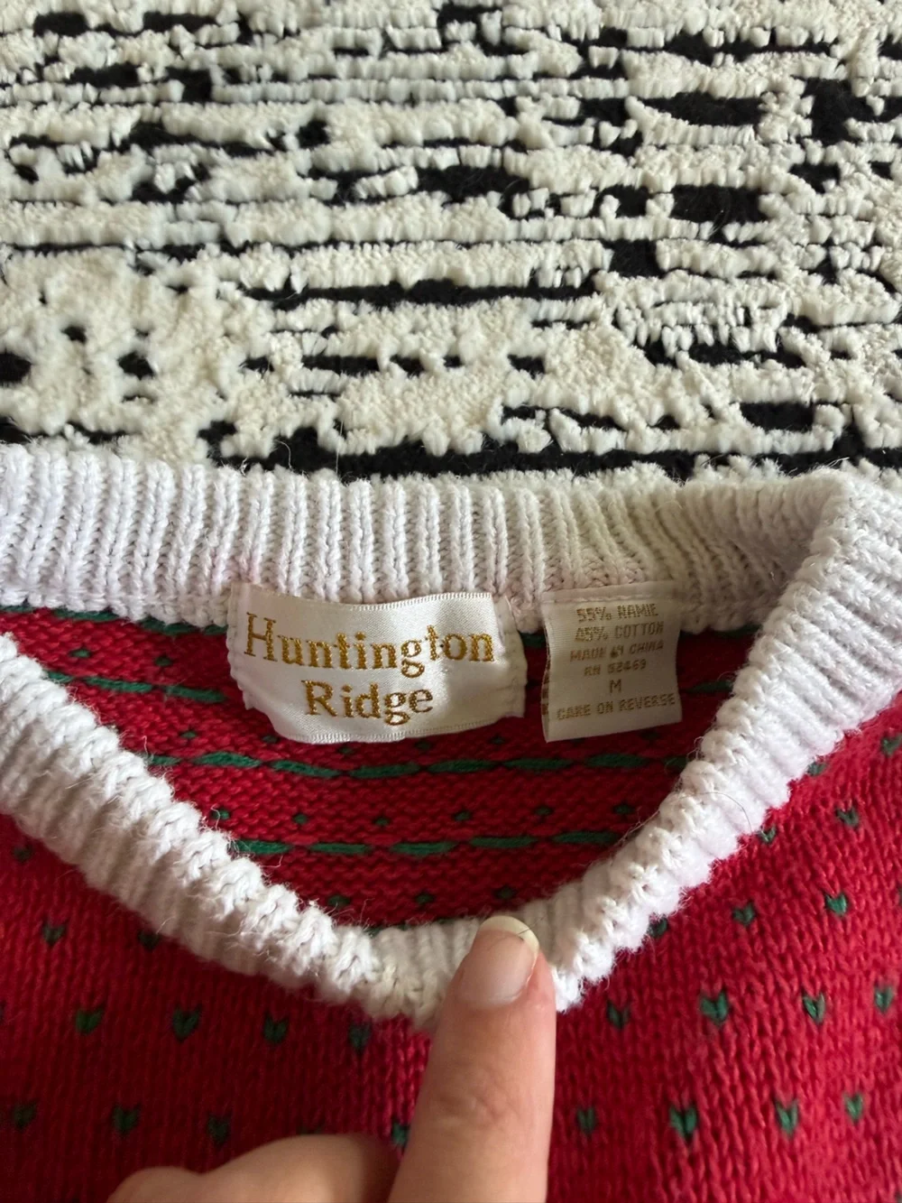 Festive Red Reindeer Fair Isle Sweater